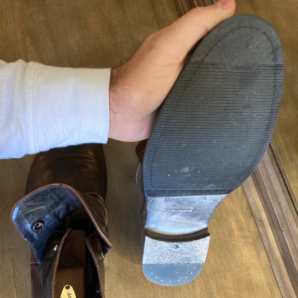 Pete Sorensen Lars Vintage Gray Leather Boots - Picture 6 of 12